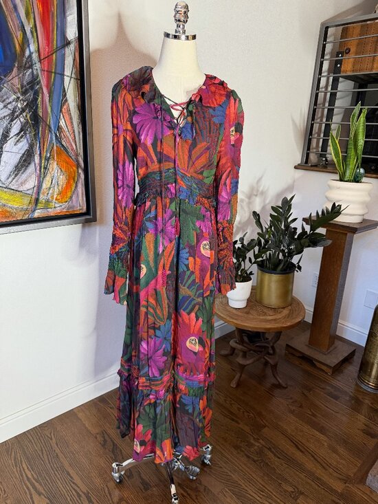 FARM Rio Dresses & Skirts - ✨ NWT FARM Rio "Bird Flowers" Maxi Dress — SOLD OUT Print — Size M NEW✨